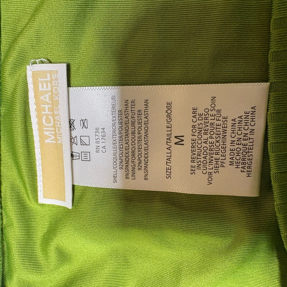 Michael Kors Olive Green Ribbed Triangle Bikini Set Medium - Picture 6 of 6